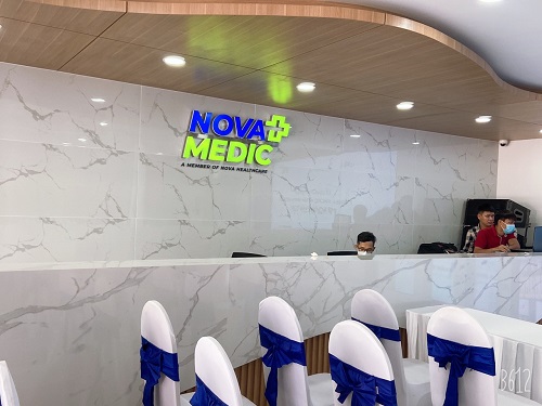 C&ocirc;ng Tr&igrave;nh M&agrave;n Vải Hai Lớp Tại NOVA MEDIC HEALTHCARE 187 Nguyễn Văn Trỗi, Quận 1